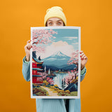 Mount Fuji Art Print, Travel Print, Travel Poster, Travel Gift, Housewarming Gift (UNFRAMED)