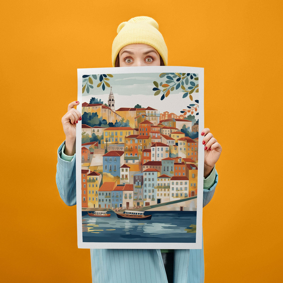 Porto City Art Print, Travel Print, Travel Poster, Travel Gift, Housewarming Gift (UNFRAMED)