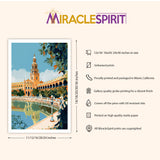 Plaza De Espana Art Print, Travel Print, Travel Poster, Travel Gift, Housewarming Gift (UNFRAMED)