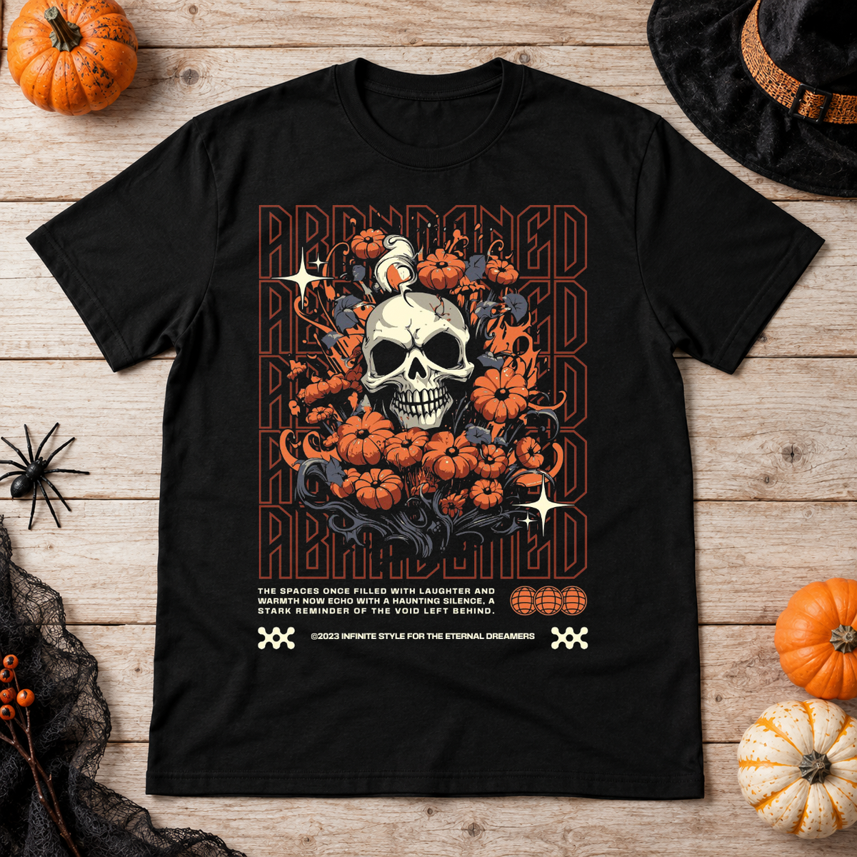 Abbandoned T-Shirt – Punk Rock Streetwear Graphic Graphic Tee - Color: black