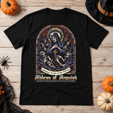 Abbes of Anguish T-Shirt – Classic Halloween Graphic Design Graphic Tee - Color: black