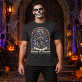 Abbes of Anguish T-Shirt – Classic Halloween Graphic Design Graphic Tee - Color: charcoal