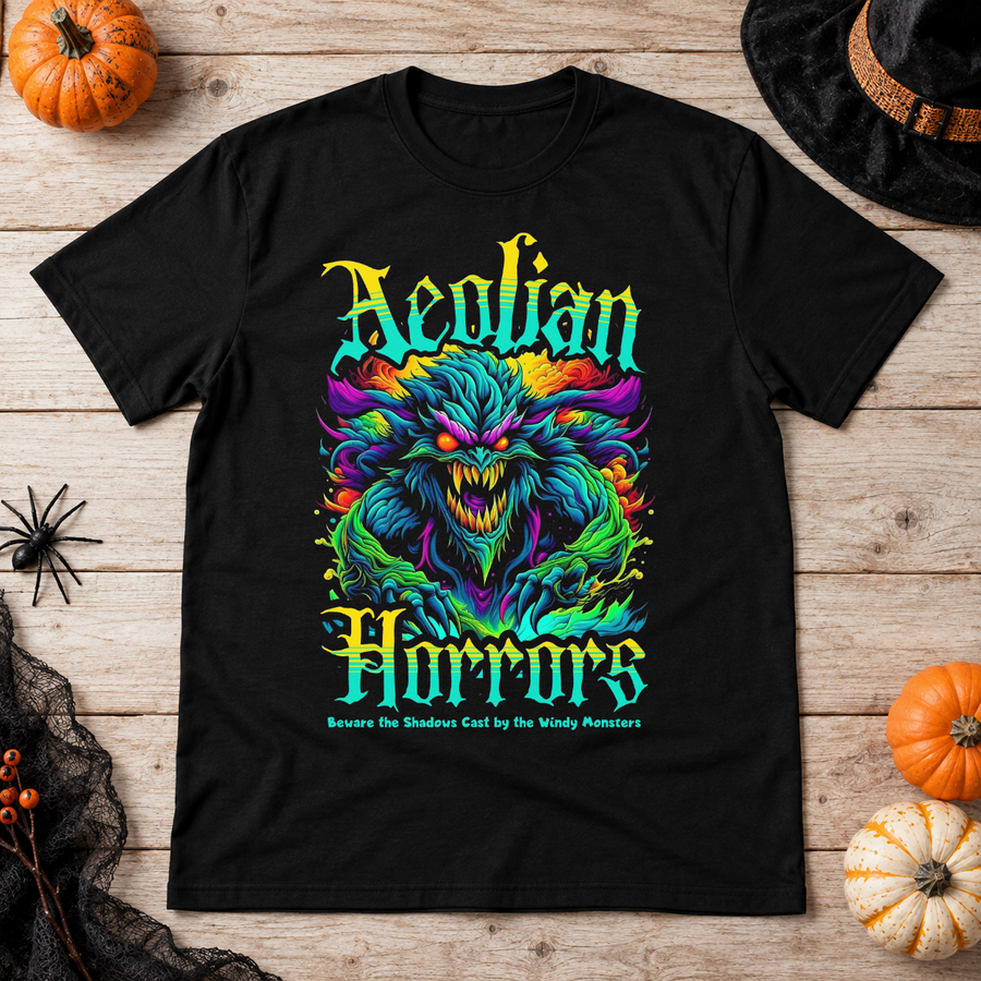 Aeolian Horrors T-Shirt – Dark Editorial Graphic Design Graphic Tee - Color: black