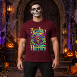 Aeolian Horrors T-Shirt – Dark Editorial Graphic Design Graphic Tee - Color: maroon