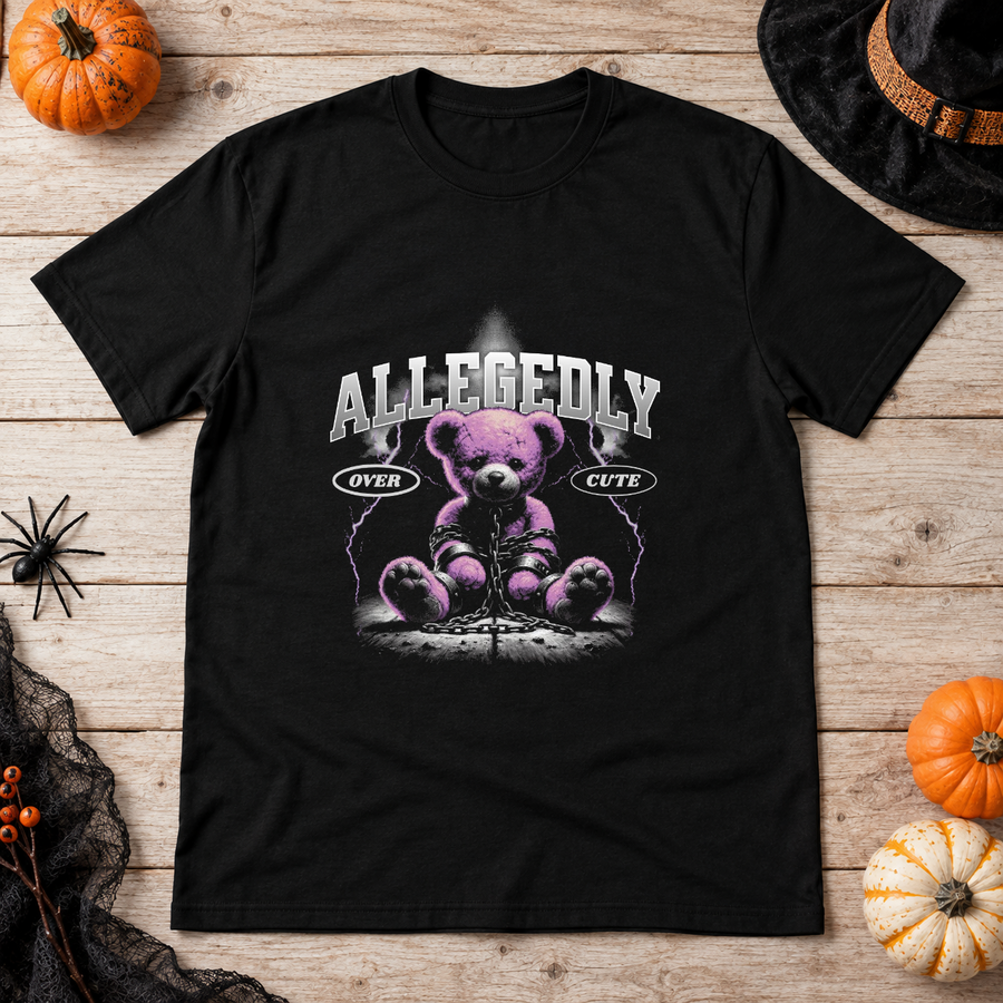 Allegedly T-Shirt – Dark Editorial Graphic Design Graphic Tee - Color: black