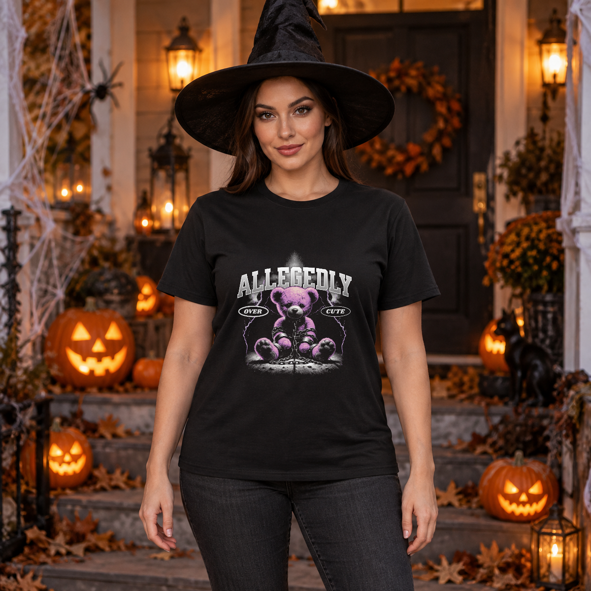 Allegedly T-Shirt – Dark Editorial Graphic Design Graphic Tee - Color: black