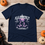 Allegedly T-Shirt – Dark Editorial Graphic Design Graphic Tee - Color: navy