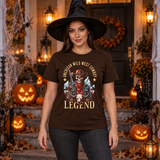 American Wild West Cowboy Legend T-Shirt – Dark Streetwear Graphic Design Graphic Tee - Color: chocolate