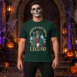 American Wild West Cowboy Legend T-Shirt – Dark Streetwear Graphic Design Graphic Tee - Color: forest green