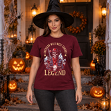 American Wild West Cowboy Legend T-Shirt – Dark Streetwear Graphic Design Graphic Tee - Color: maroon