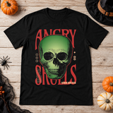Angry Skulls T-Shirt – Skull & Reaper Gothic Graphic Graphic Tee - Color: black