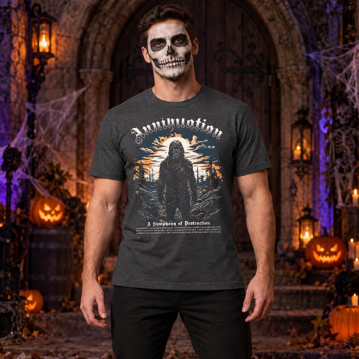 Annihilation T-Shirt – Dark Editorial Graphic Design Graphic Tee - Color: dark heather