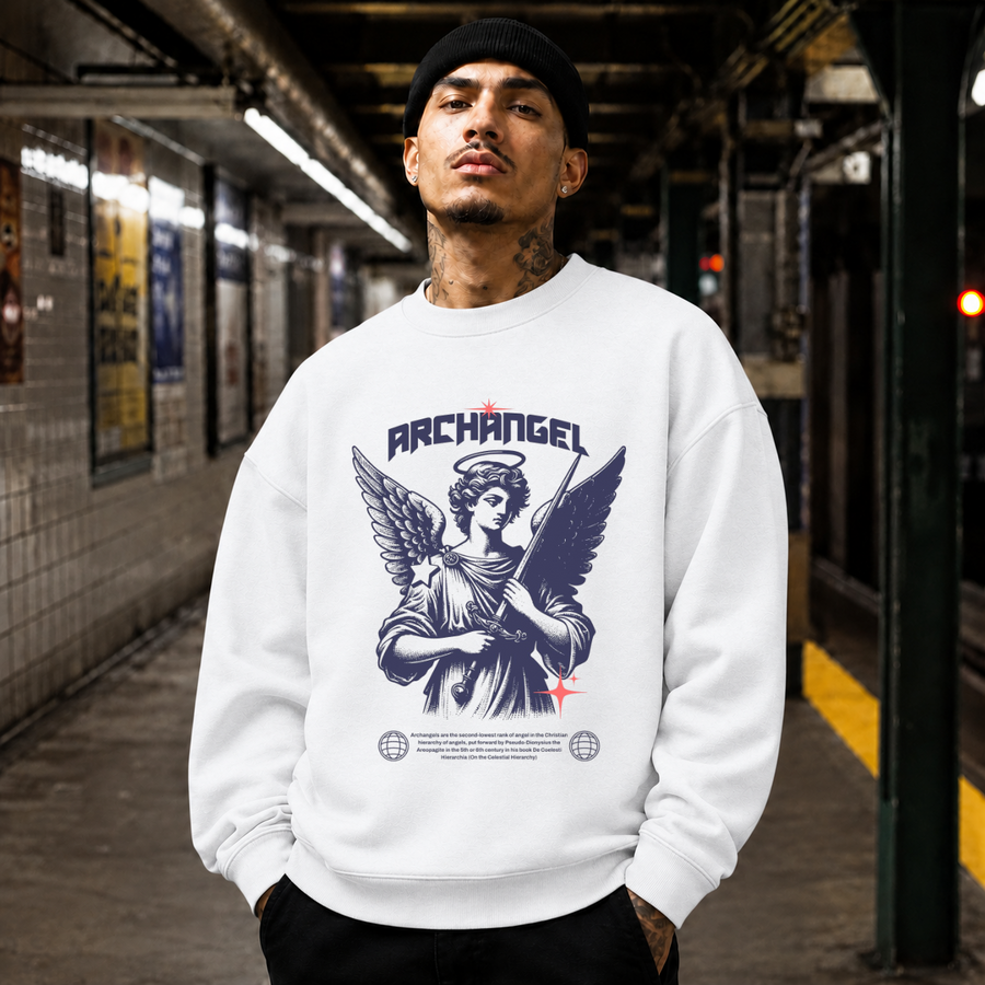 Archangel Renaissance Angel T-Shirt – Dark Art / Renaissance Aesthetic Graphic Tee - Color: ash