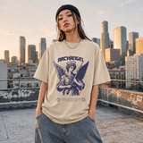 Archangel Renaissance Angel T-Shirt – Dark Art / Renaissance Aesthetic Graphic Tee - Color: sand
