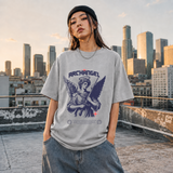 Archangel Renaissance Angel T-Shirt – Dark Art / Renaissance Aesthetic Graphic Tee - Color: sport grey