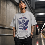 Archangel Renaissance Angel T-Shirt – Dark Art / Renaissance Aesthetic Graphic Tee - Color: sport grey
