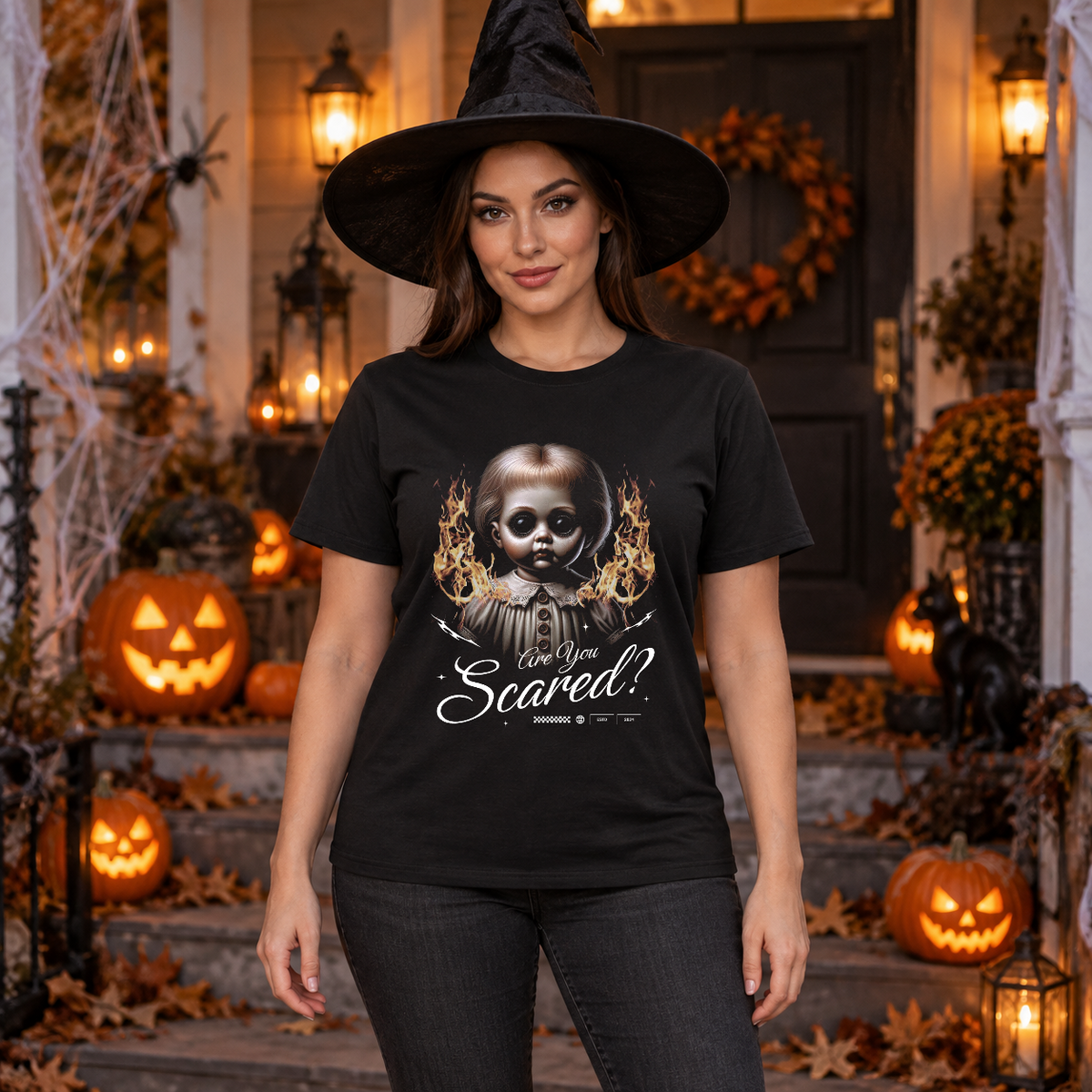 Are You Scared T-Shirt – Dark Streetwear Graphic Design Graphic Tee - Color: black