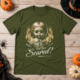 Are You Scared T-Shirt – Dark Streetwear Graphic Design Graphic Tee - Color: military green