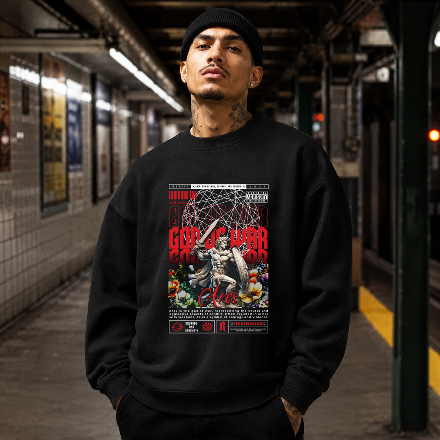 Ares Olympus God of War T-Shirt – Dark Art / Renaissance Aesthetic Graphic Tee - Color: black