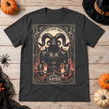 Aries T-Shirt – Dark Editorial Graphic Design Graphic Tee - Color: charcoal