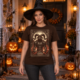 Aries T-Shirt – Dark Editorial Graphic Design Graphic Tee - Color: chocolate