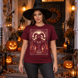 Aries T-Shirt – Dark Editorial Graphic Design Graphic Tee - Color: maroon