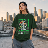 Artemis Olympus T-Shirt – Religious Imagery Collage Graphic Tee - Color: Forest Green