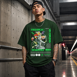 Artemis Olympus T-Shirt – Religious Imagery Collage Graphic Tee - Color: Forest Green