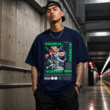 Artemis Olympus T-Shirt – Religious Imagery Collage Graphic Tee - Color: Navy