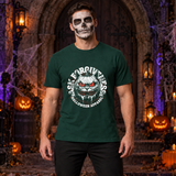 Ask Forgiveness T-Shirt – Classic Halloween Graphic Design Graphic Tee - Color: forest green
