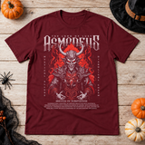 Asmodeus T-Shirt – Skull & Reaper Gothic Graphic Graphic Tee - Color: maroon