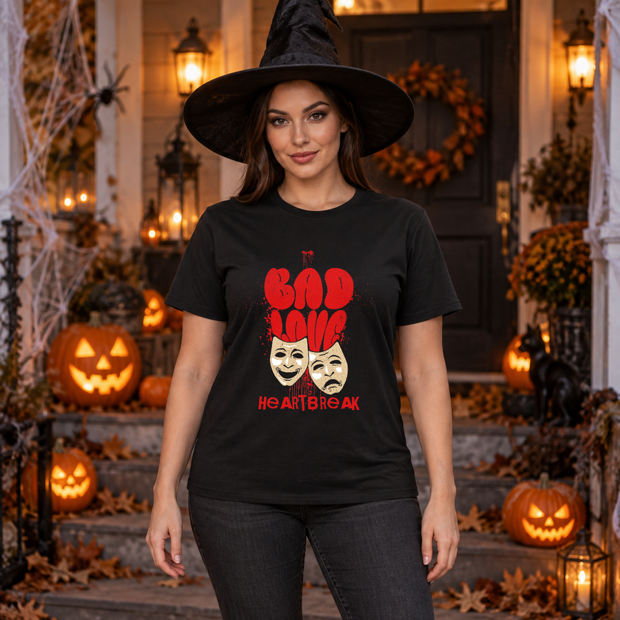 Bad Love T-Shirt – Dark Editorial Graphic Design Graphic Tee - Color: black