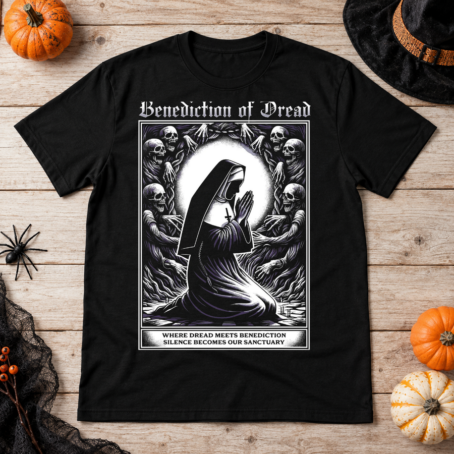 Benediction of Dread T-Shirt – Dark Streetwear Graphic Design Graphic Tee - Color: black