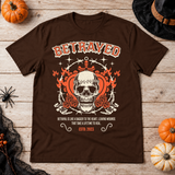 Betrayed T-Shirt – Dark Editorial Graphic Design Graphic Tee - Color: chocolate