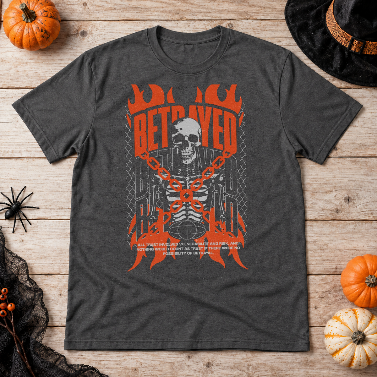 Betrayed T-Shirt – Dark Editorial Graphic Design Graphic Tee - Color: dark heather