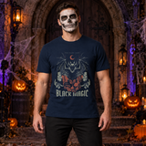 Black Magic T-Shirt – Dark Editorial Graphic Design Graphic Tee - Color: navy