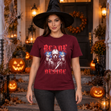 Blade Desire T-Shirt – Dark Editorial Graphic Design Graphic Tee - Color: maroon