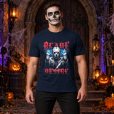 Blade Desire T-Shirt – Dark Editorial Graphic Design Graphic Tee - Color: navy