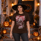 Bleeding Heart T-Shirt – Dark Editorial Graphic Design Graphic Tee - Color: chocolate