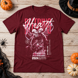 Bleeding Heart T-Shirt – Dark Editorial Graphic Design Graphic Tee - Color: maroon