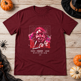 Bleeding Love T-Shirt – Dark Editorial Graphic Design Graphic Tee - Color: maroon