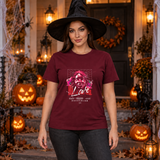 Bleeding Love T-Shirt – Dark Editorial Graphic Design Graphic Tee - Color: maroon