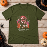 Bleeding Love T-Shirt – Dark Editorial Graphic Design Graphic Tee - Color: military green