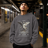 Blessed Angel Sweatshirt – Dark Art / Renaissance Aesthetic Graphic Sweatshirt - Color: charcoal