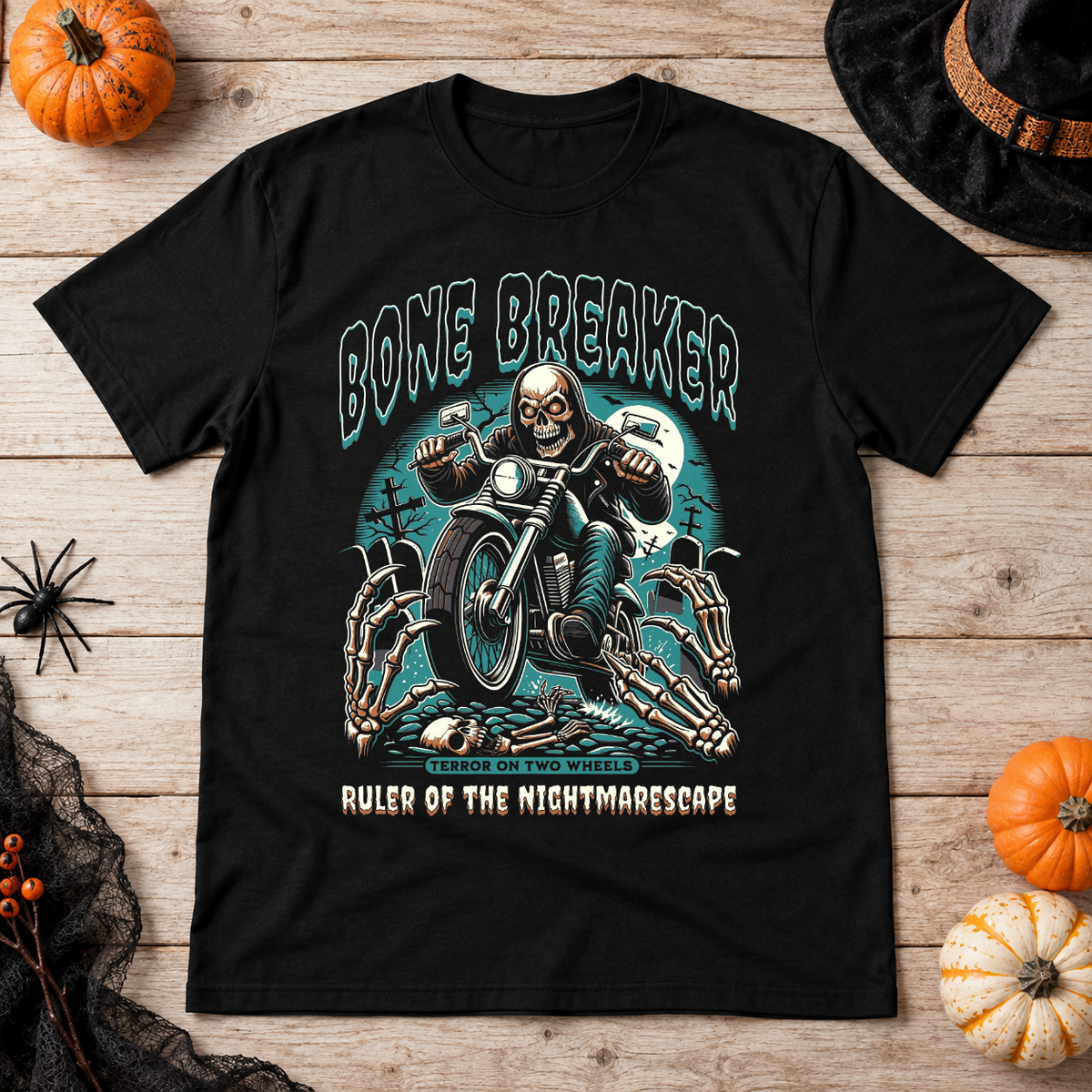Bone Breaker T-Shirt – Dark Editorial Graphic Design Graphic Tee - Color: black