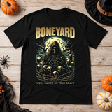 Boneyard T-Shirt – Dark Editorial Graphic Design Graphic Tee - Color: black