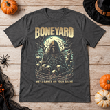 Boneyard T-Shirt – Dark Editorial Graphic Design Graphic Tee - Color: dark heather