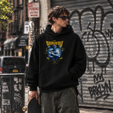 Bravery Warrior Statue Hoodie – Dark Art / Renaissance Aesthetic Graphic Hoodie - Color: black