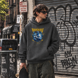 Bravery Warrior Statue Hoodie – Dark Art / Renaissance Aesthetic Graphic Hoodie - Color: dark heather