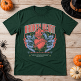 Broken Heart T-Shirt – Dark Editorial Graphic Design Graphic Tee - Color: forest green